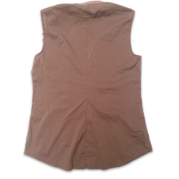 BCBGMaxAzria - Chestnut Western Styled 3/4th Button Down Top, Size Small - Picture 4 of 7